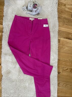 Talbots Hot Pink Straight-Leg Chinos